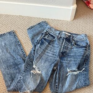 Women's Straight Leg Jeans - Blue